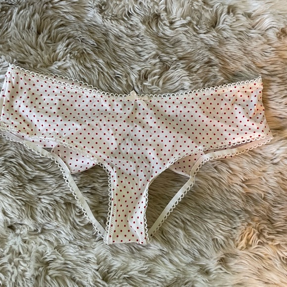 Victoria's Secret Other - Victoria secret panty nwt cream w red poked dots. Medium